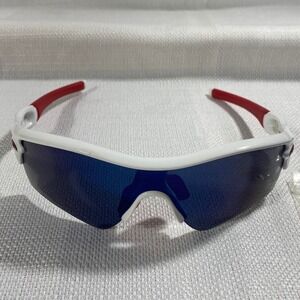 Oakley Radar Path Sunglasses White Red Blue Lens Sport Shield 09-6712